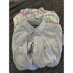 Lot Of 2 XL Button Down Shirts Le Tigre & Tommy Hilfiger